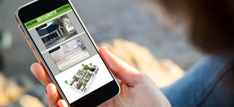 Three types of security cameras in